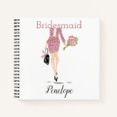 Werden Sie mein Bridesmaid-Vorschlag Fashion Chic  Notizblock (Vorderseite)