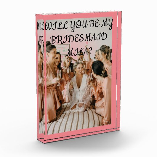 WERDEN SIE MEIN BRIDESMAID-VORSCHLAG SEIN? FOTOBLOCK (Links)