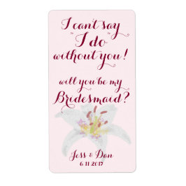 Werden Sie mein Bridesmaid-Weinlabel sein?