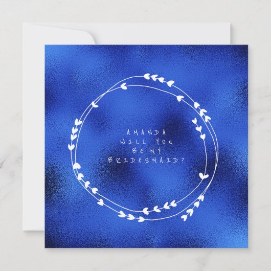 Werden Sie mein Bridesmaid-Weißgläser sein? Einladung (Vorderseite)