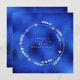 Werden Sie mein Bridesmaid-Weißgläser sein? Einladung