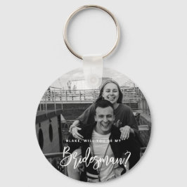 Werden Sie mein Bridesman-Foto Keyring Schlüsselanhänger