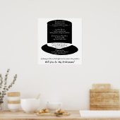 "Werden Sie mein Bridesman sein? Poster (Küche)