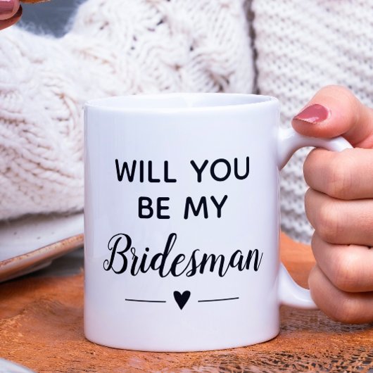 Werden Sie mein Bridesman-Vorschlag Hochzeit sein? Kaffeetasse