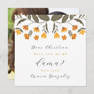 Werden Sie mein Dama Vorschlag Quinceanera Foto? Einladung