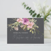 Werden Sie mein Ehrengast sein, Dusty Pink Lila (Stehend Vorderseite)