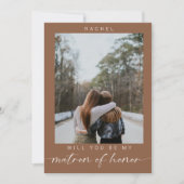 Werden Sie mein Ehrenkollege Foto Boho sein? Einladung (Vorderseite)