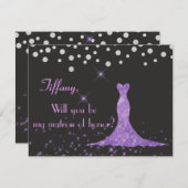 Werden Sie mein Ehrenkollege lila Ruins sein? Einladung (Vorne/Hinten)