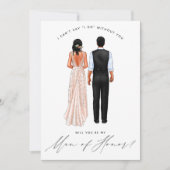 Werden Sie mein Ehrenmann sein? Mädchen in Gowns Einladung (Vorderseite)