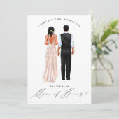 Werden Sie mein Ehrenmann sein? Mädchen in Gowns Einladung (Stehend Vorderseite)