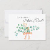 Werden Sie mein Ehrenmatron von Eukalyptus Peach s (Vorderseite)