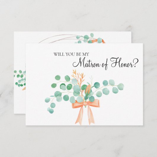 Werden Sie mein Ehrenmatron von Eukalyptus Peach s (Vorne/Hinten)