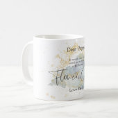 Werden Sie mein Flower Girl Watercolor-Script sein Kaffeetasse (Vorderseite Links)