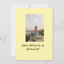 Werden Sie mein Foto Bridesmaid elegante moderne Einladung