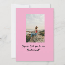 Werden Sie mein Foto Bridesmaid elegante moderne Einladung