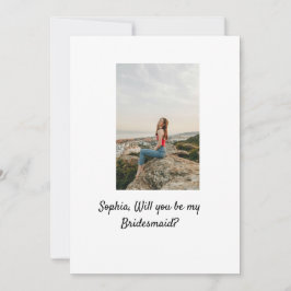 Werden Sie mein Foto Bridesmaid elegante moderne Einladung