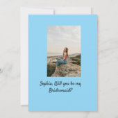 Werden Sie mein Foto Bridesmaid elegante moderne Einladung (Rückseite)