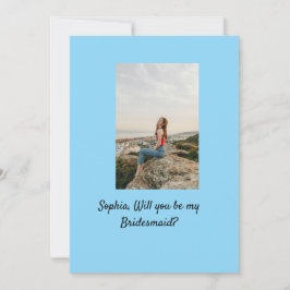 Werden Sie mein Foto Bridesmaid elegante moderne Einladung