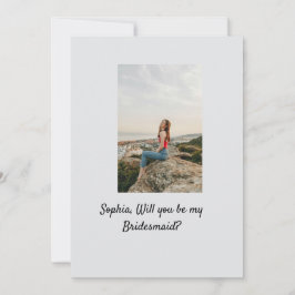 Werden Sie mein Foto Bridesmaid elegante moderne Einladung