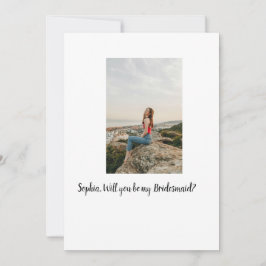 Werden Sie mein Foto Bridesmaid elegante moderne Einladung