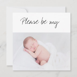 Werden Sie mein Foto für das Baby My God Parent se Karte