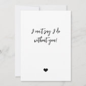 Werden Sie mein Foto für einen Großmaid-Vorschlag  Einladung (Rückseite)