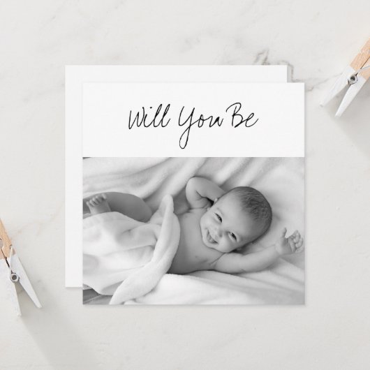 Werden Sie mein Foto "Mein GottParent" sein Karte (Vorderseite/Rückseite Beispiel)