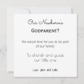 Werden Sie mein Foto "Mein GottParent" sein Karte (Rückseite)