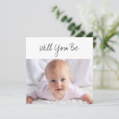 Werden Sie mein Foto "My GodParent" sein? Karte (Stehend Vorderseite)