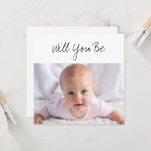 Werden Sie mein Foto "My GodParent" sein? Karte (Vorderseite/Rückseite Beispiel)