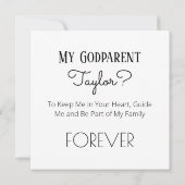 Werden Sie mein Foto "My GodParent" sein? Karte (Rückseite)