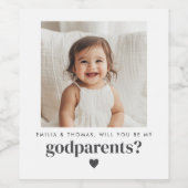 Werden Sie mein Foto sein? Weinetikett (Einzelnes Label)