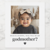 Werden Sie mein Foto sein? Weinetikett (Einzelnes Label)