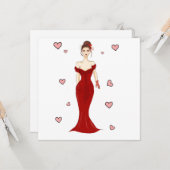 Werden Sie mein gf sein, Abbildung? Karte (Vorderseite/Rückseite Beispiel)