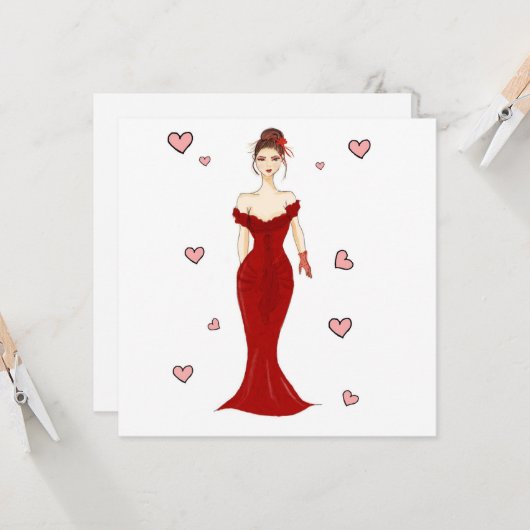 Werden Sie mein gf sein, Abbildung? Karte (Vorderseite/Rückseite Beispiel)