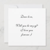 Werden Sie mein gf sein, Abbildung? Karte (Rückseite)