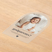 Werden Sie mein Godeltern-Foto-Vorschlag? Acryleinladungen (Ablage )