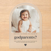 Werden Sie mein Godeltern-Foto-Vorschlag? Acryleinladungen (Vorderseite)