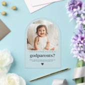 Werden Sie mein Godeltern-Foto-Vorschlag? Acryleinladungen (Insitu (Hochzeit))