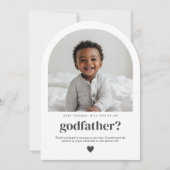 Werden Sie mein Godvater Arch Foto Vorschlag Einladung (Vorderseite)