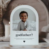 Werden Sie mein Godvater Arch Foto Vorschlag Einladung