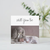 Werden Sie mein GottEltern Baby & gepolstertes Son Karte (Stehend Vorderseite)