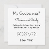 Werden Sie mein GottEltern Baby & gepolstertes Son Karte (Rückseite)