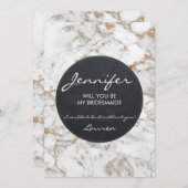 Werden Sie mein Imitat mit der Bridesmaid-Karte Ma Einladung (Vorne/Hinten)