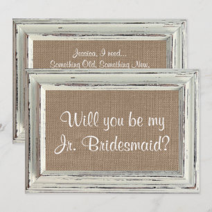 Werden Sie mein Jr. Bridesmaid sein - rustikaler w Einladung