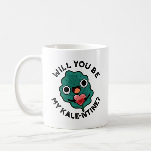 Werden Sie mein kale-entine Funny Valentine Pub se Kaffeetasse (Links)