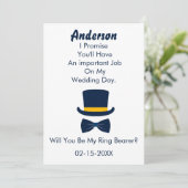 Werden Sie mein Klingelträger-Klassiker sein? Einladung (Stehend Vorderseite)