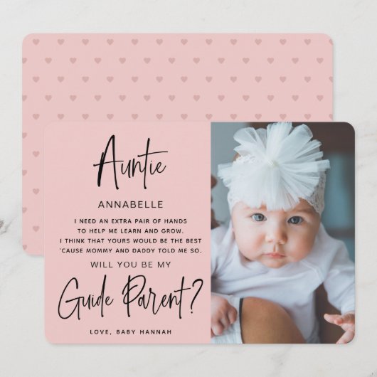 Werden Sie mein Leitfaden Eltern-Foto? (Vorne/Hinten)