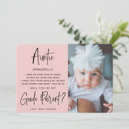 Werden Sie mein Leitfaden Eltern-Foto? (Stehend Vorderseite)