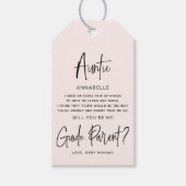 Werden Sie mein Leitfaden Eltern-Foto? Geschenkanhänger (Vorderseite)